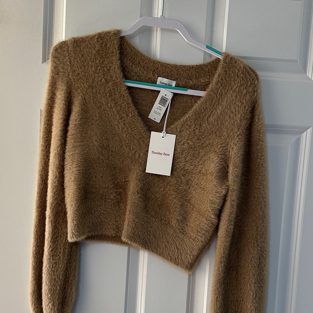 Sunday Best V-Neck Sweater in Brown